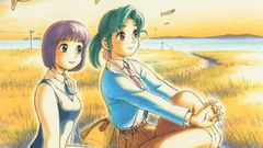 Sunset green eyes purple