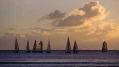 Sunset Hawaii sails oahu