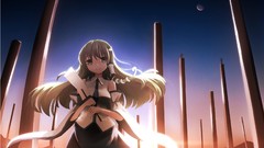 Sunset hills moon snakes goddess staff outdoors skirts sunlight 