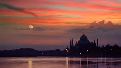 Sunset India Taj Mahal