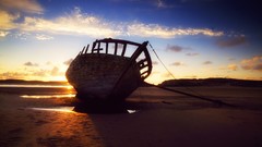 Sunset Ireland shipwrecks