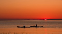 Sunset kayak skyscapes