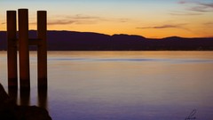 Sunset lakes long exposure