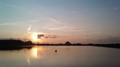 Sunset lakes outdoors skies