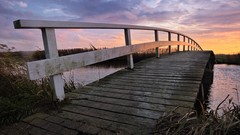 Sunset Landscapes Bridges rivers