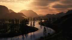 Sunset Landscapes forests cgi