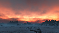 Sunset Landscapes nature snow