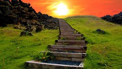 Sunset Landscapes nature stairways