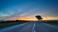 Sunset Landscapes roads