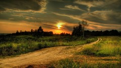 Sunset Landscapes roads