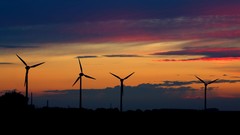 Sunset Landscapes windmills