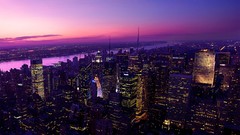 Sunset lights evening cityscapes new york city HDR Photography