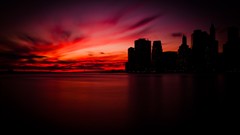 Sunset Manhattan cities scenic
