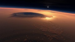 Sunset Mars planets outer space