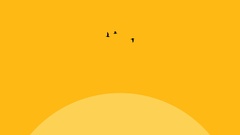 Sunset minimalistic artwork