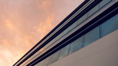 Sunset modern architecture reflections buildings