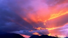 Sunset Mountains clouds Landscapes