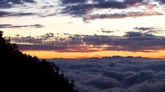 Sunset Mountains clouds skies skyscapes
