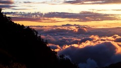 Sunset Mountains clouds sunlight skies skyscapes