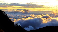 Sunset Mountains clouds sunlight skies skyscapes skylines