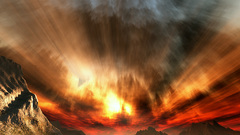 Sunset Mountains digital art