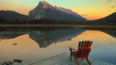 Sunset Mountains nature lakes