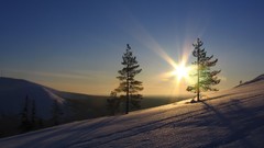 Sunset Mountains snow