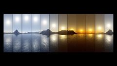 Sunset Mountains sun blocks