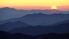 Sunset Mountains Tennessee great smoky mountains
