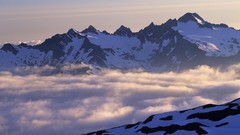 Sunset Mountains Washington Range mount Sisters baker