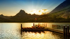 Sunset national park glacier national park