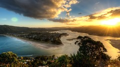 Sunset nature cities