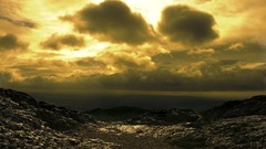 Sunset nature clouds rocks sunlight skyscapes