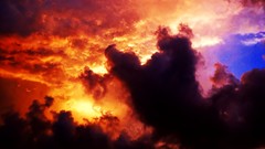 Sunset nature clouds skies