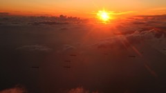 Sunset nature clouds sun flare