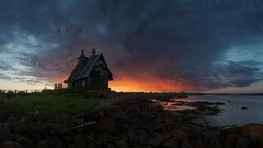 Sunset nature coast churches