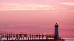 Sunset nature lighthouses