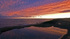 Sunset nature minnesota grand Lake Superior
