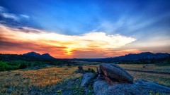 Sunset nature Mountains