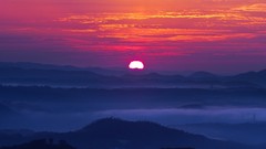 Sunset nature Mountains