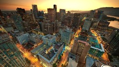 Sunset nature Mountains Birds Canada vancouver