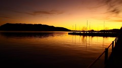 Sunset nature Mountains lakes