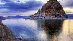 Sunset nature nevada pyramid lake