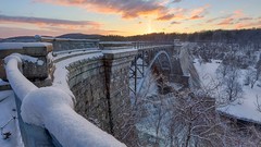 Sunset nature snow Bridges
