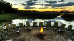 Sunset nature Trees clouds Africa relaxation rest safari camp 