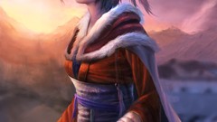 Sunset nature Trees Mountains clouds railing earrings belts 