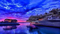 Sunset nature vehicles skyscapes aircraft carriers.