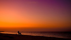 Sunset nature water Men