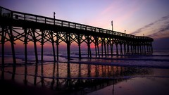 Sunset nature water waves