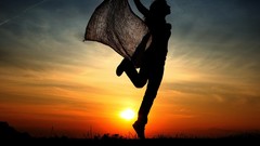 Sunset nature woman colors